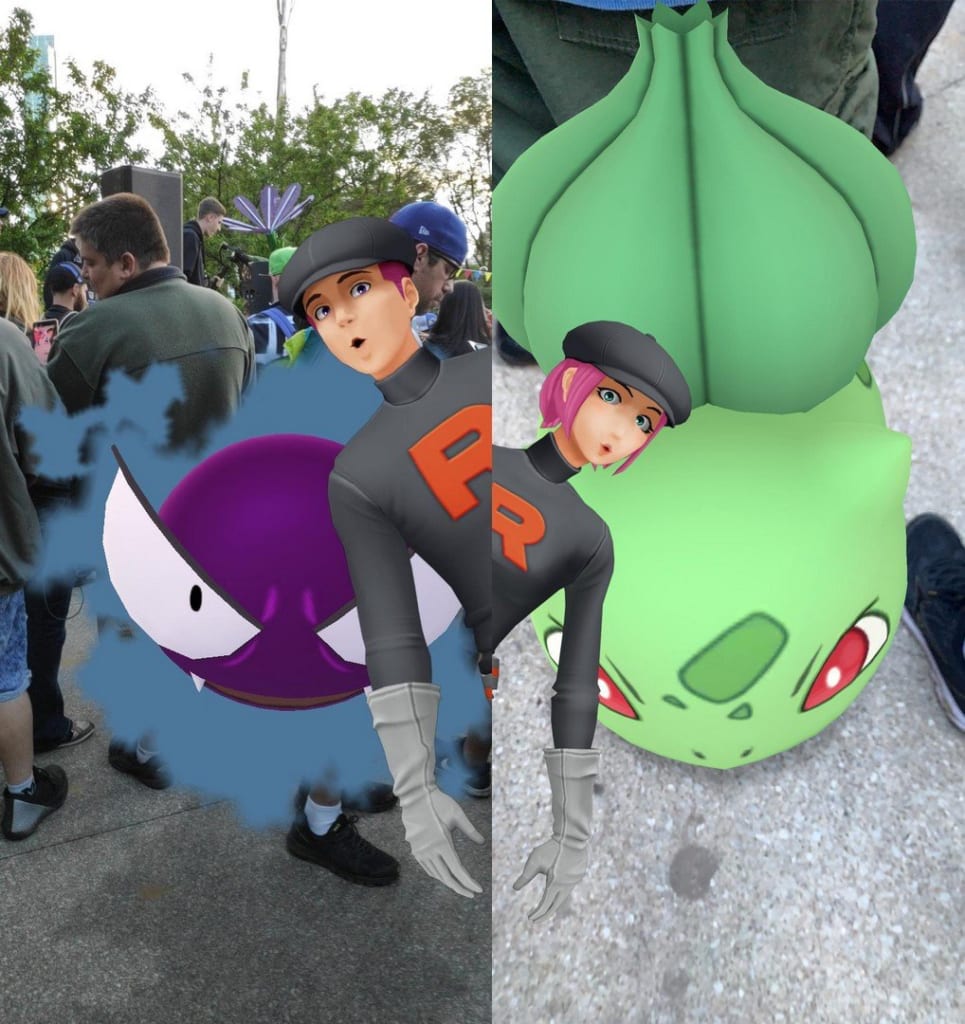 シカゴ ロケット団のフォトボム 男女ロケット団員が映り込むぞ みんなのポケgo みんポケ